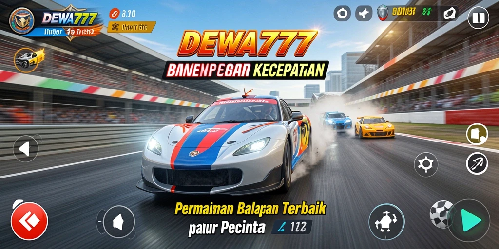 Screenshot gameplay DEWA777 menampilkan momen balapan yang mendebarkan di trek yang menantang.