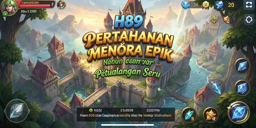 Gameplay seru Tower Defense yang menantang di H89.
