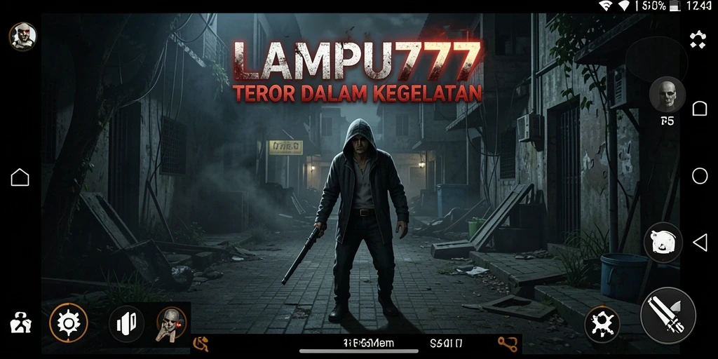 Screenshot gameplay LAMPU777 yang memperlihatkan suasana menyeramkan.
