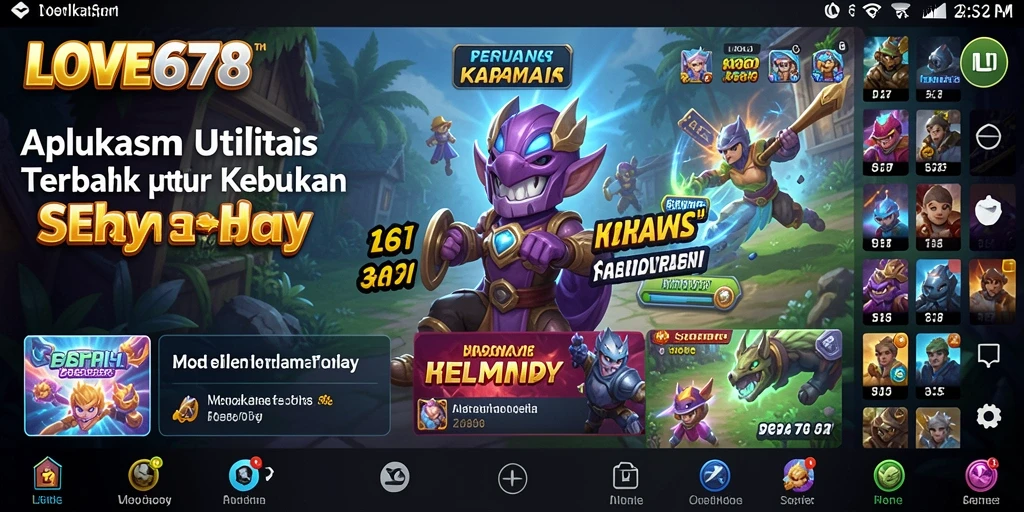 Screenshot utama LOVE678 menampilkan antarmuka pengguna yang intuitif dan fungsional.
