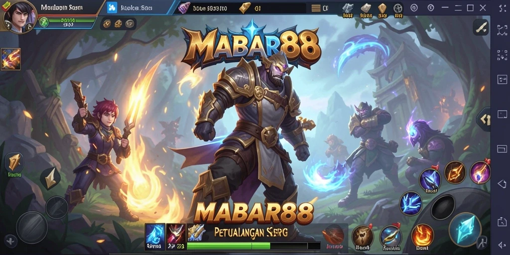 Screenshot utama MABAR88 menampilkan aksi seru dalam pertarungan ARPG.