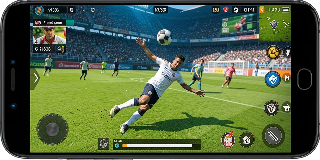Tangkapan layar menampilkan aksi seru dari gameplay NX303 dalam olahraga.