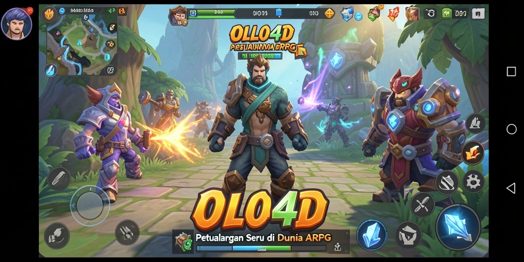 Tampilan gameplay ARPG yang mendebarkan dalam OLLO4D.