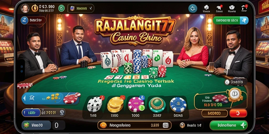 Tampilan mendebarkan dari permainan Live Casino RAJALANGIT77.