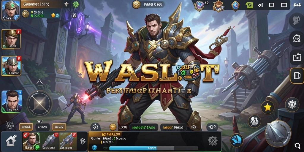 Screenshot gameplay WASLOT menampilkan pertempuran strategi yang mendebarkan.
