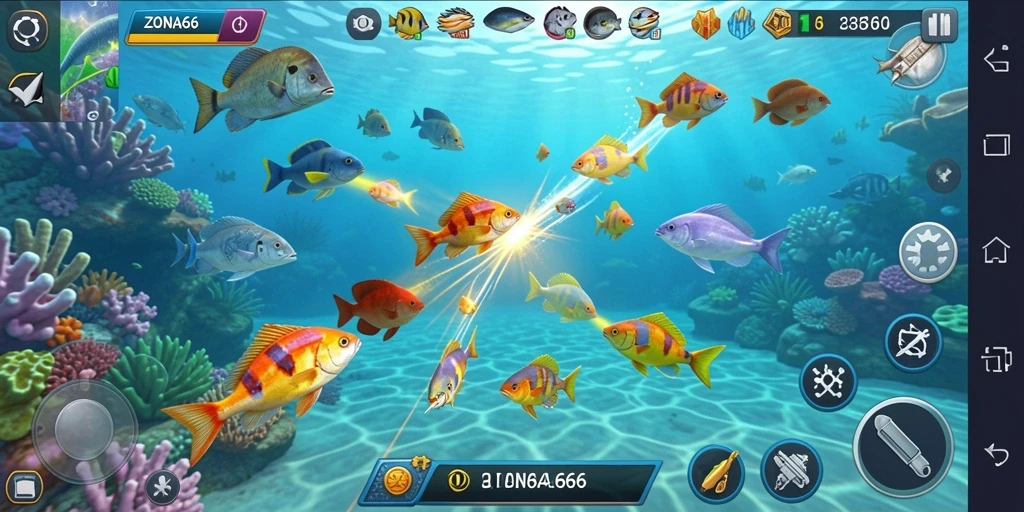 Gameplay seru menembak ikan di ZONA66 yang penuh tantangan.